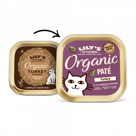 Lily's Kitchen Adult Organic Turkey Dinner Wet Complete Cat Food