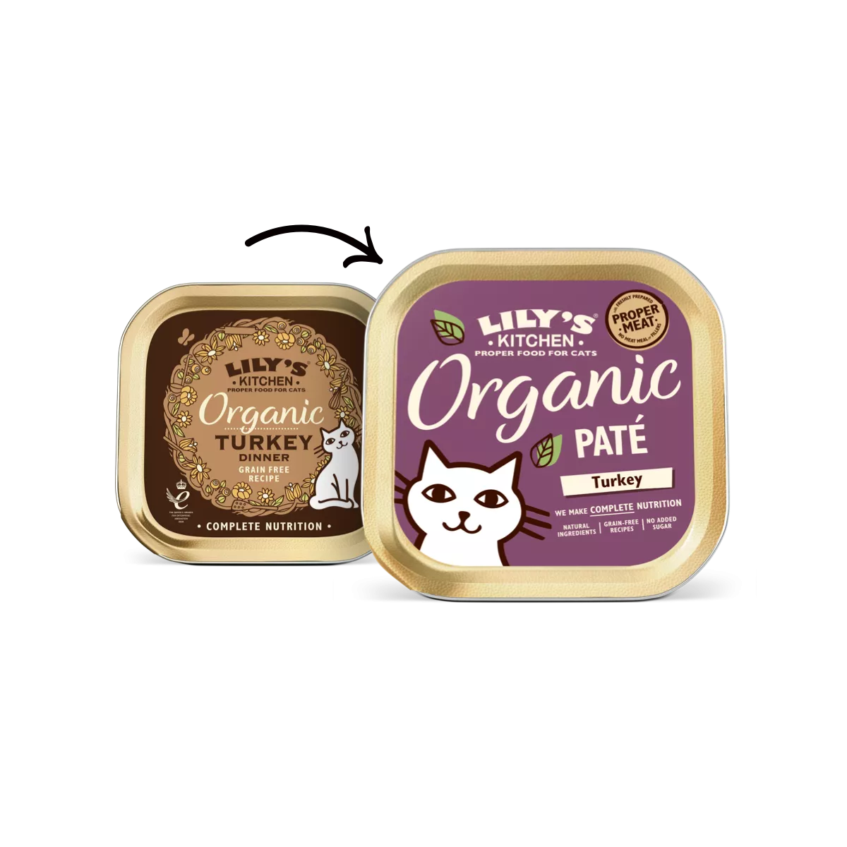 Lily's Kitchen Adult Organic Turkey Dinner Wet Complete Cat Food