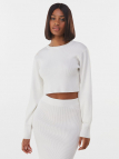 Open knit cropped sweater