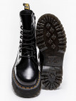Jadon Platform Boots Black Polished Smooth