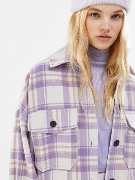 Oversized check overshirt