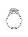 Engagement Ring with a Diamond Platinum Band