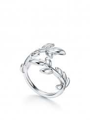 Olive Leaf Bypass Ring